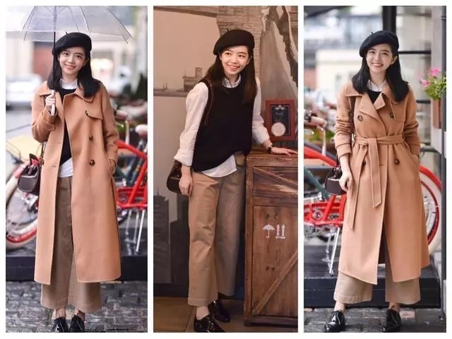 小仙女 大衣搭配针织衫和半身裙,穿出不一样的气质高级感,美出了新高度