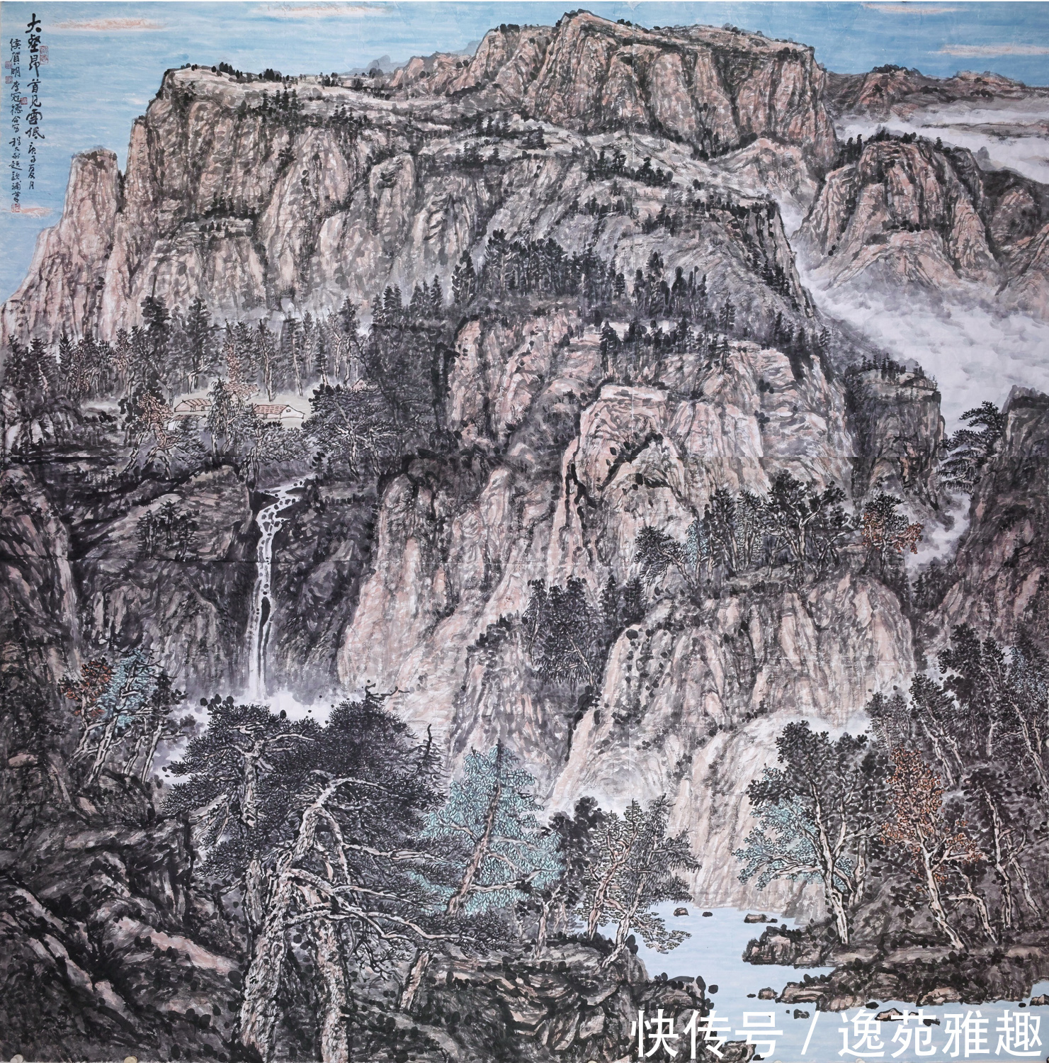 山水画作#「作品欣赏」雄伟大气,强悍不羁,画家侯贺明作品欣赏