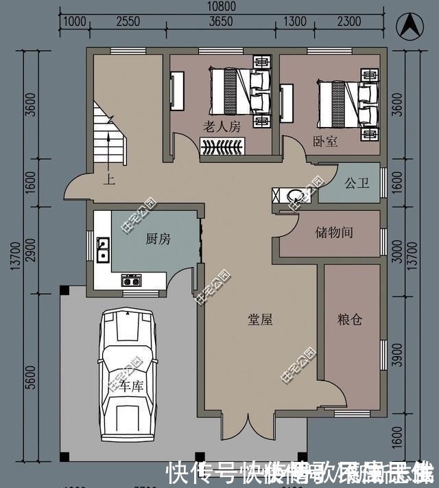 户型|宽12米,长10米地,怎么设计2层带堂屋的农村别墅呢!