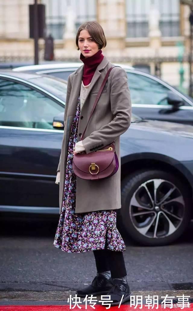 最近火了一种穿法，叫“冬外套+春裙子”，时髦保暖，明星都上瘾