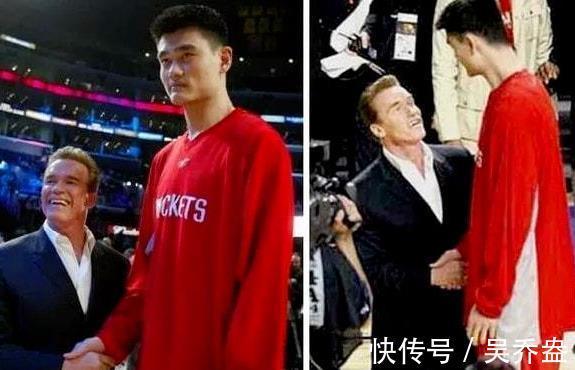 健美圈|当施瓦辛格跟NBA巨人合影后,他才知道自己这身肌肉白练了