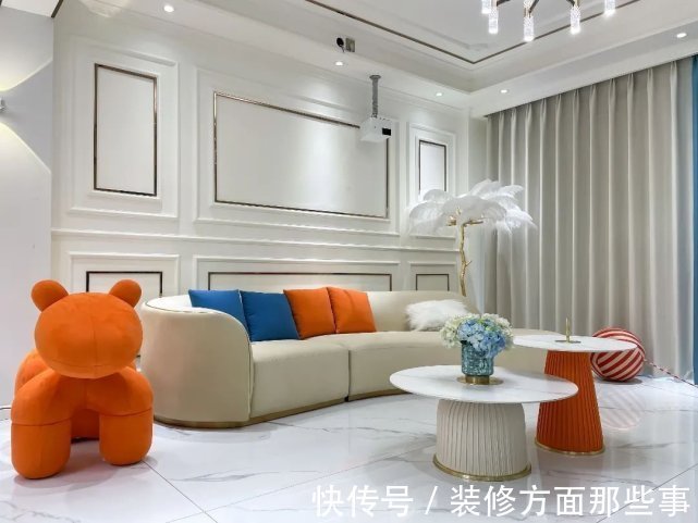 浅色系|148㎡复式轻奢设计,休闲区可以秒变家庭影院