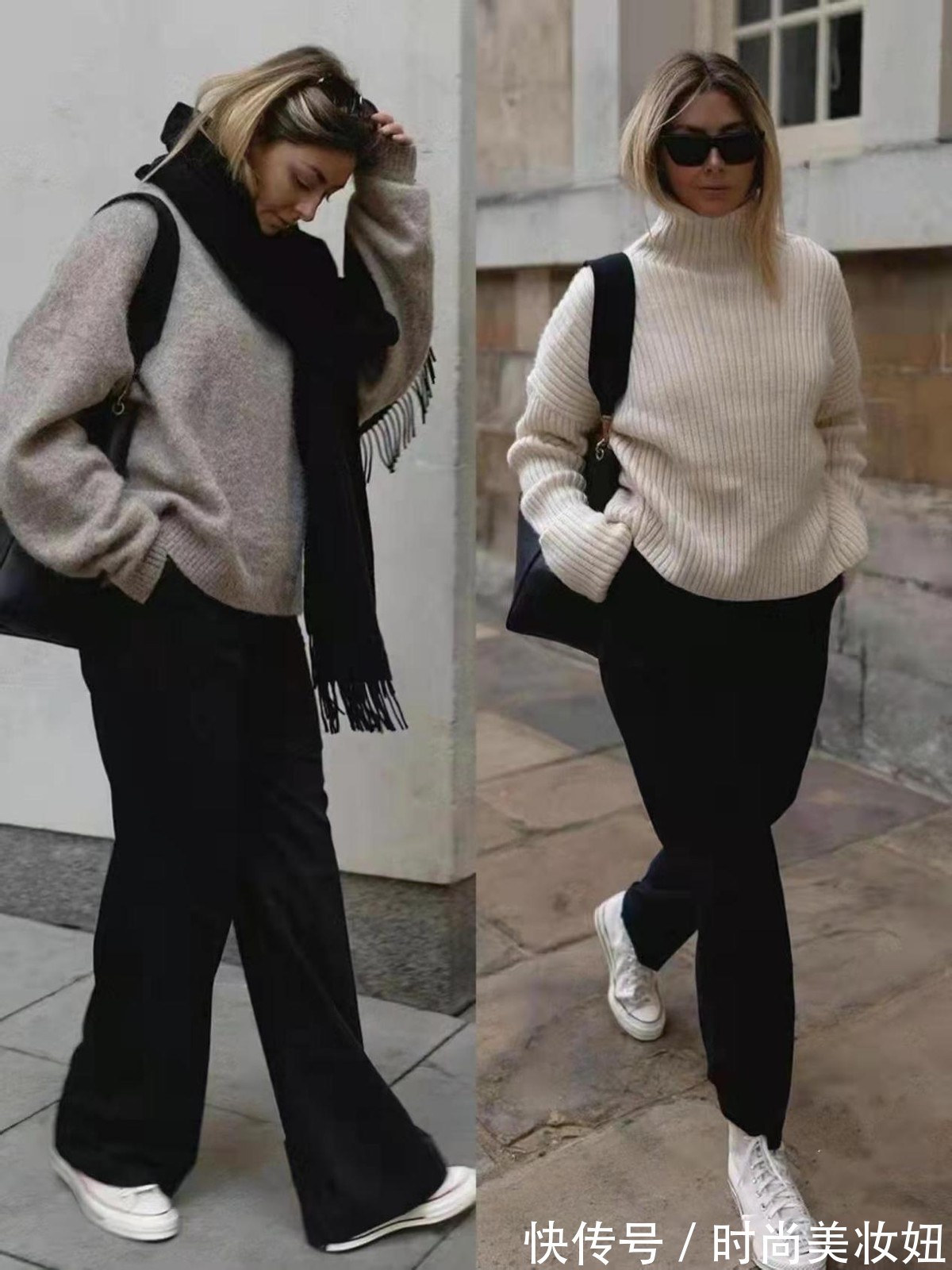 小白鞋|上了40岁的女人,尽量少穿高跟鞋,一双帆布鞋搭遍所有又减龄