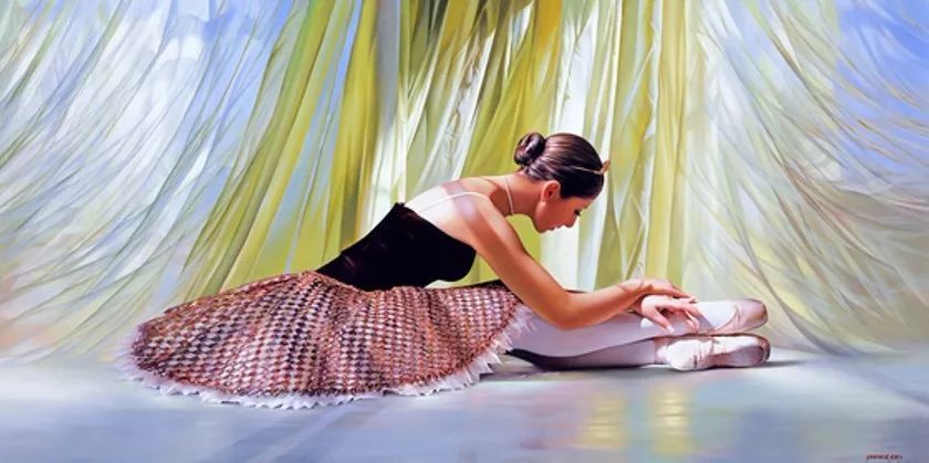 神韵&神韵优雅芭蕾舞者 油画 太奢美了!