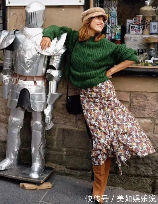 下半身|毛衣+半裙,这才是40岁+女性的时髦穿搭!优雅又气质