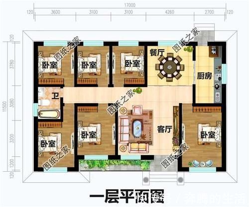 占地面积|农村一排五间平房图片设计图,不到25万就能建,还不用考虑限高