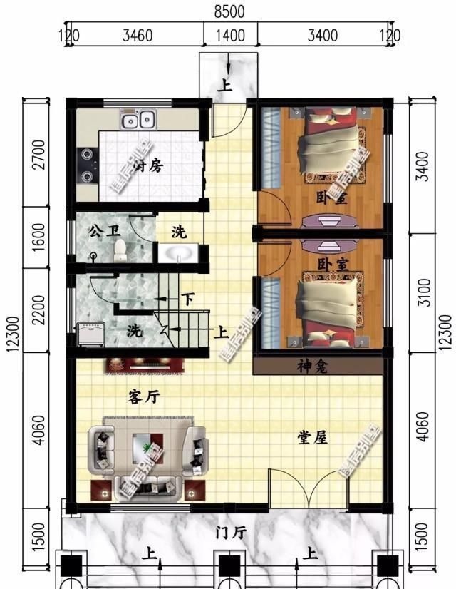 别墅|宽8-9米之间的两层别墅, 造价20万左右, 小宅基地建最合适