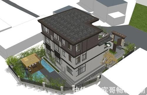 别墅|超赞这款占地130平三层新中式别墅,豪华至极,村里有钱人都抢着盖