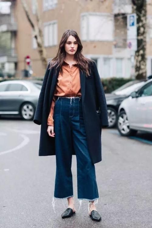 长外套+阔腿裤火了！太美太气质，小个子也能穿！