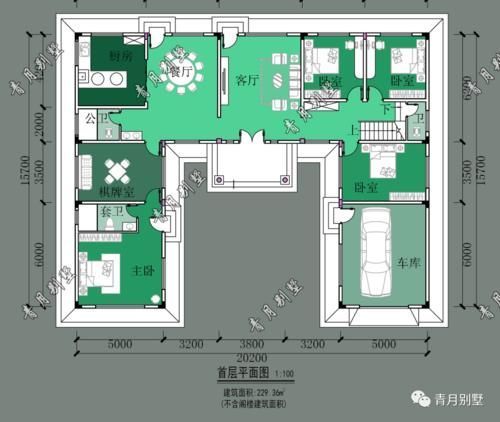 棋牌室|20×15.7米一层中式三合院，朴素的农家生活乐趣
