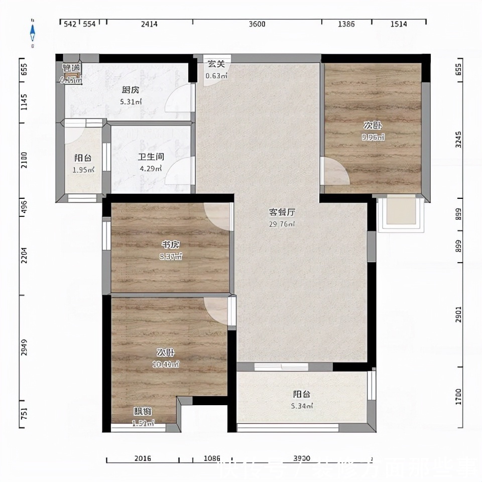 原木色|102平简约混搭风三居室,灰色与原木色就是那么舒服