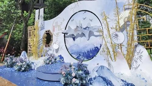 清新典雅的蓝紫色系新中式婚礼，喜欢这种风格的新人看过来吧