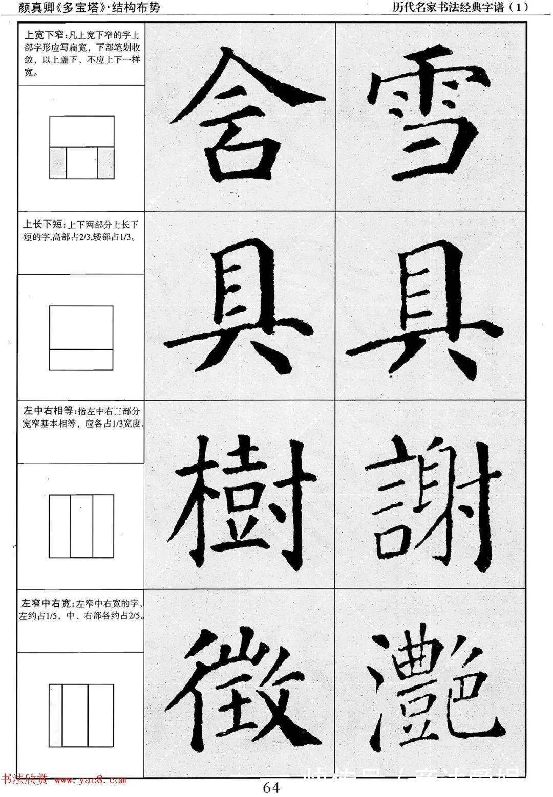 多宝塔字谱！颜真卿多宝塔字谱