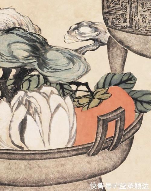 笔下|博古清供图,吉祥又好看,赵之谦绘《百事如意》