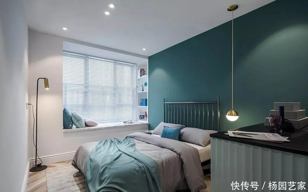 齐家栗子|89㎡现代轻奢风格新房装修,粉+蓝拼色背景墙惊艳!