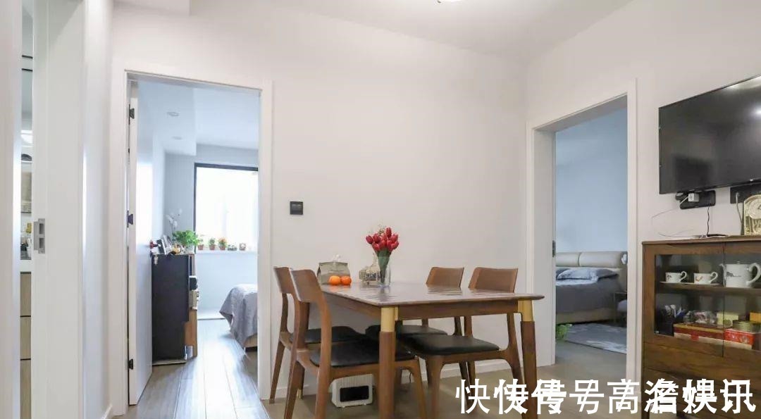 实用|59㎡小两居,客餐厅合并功能叠加,中岛式厨房收纳满分,超实用!