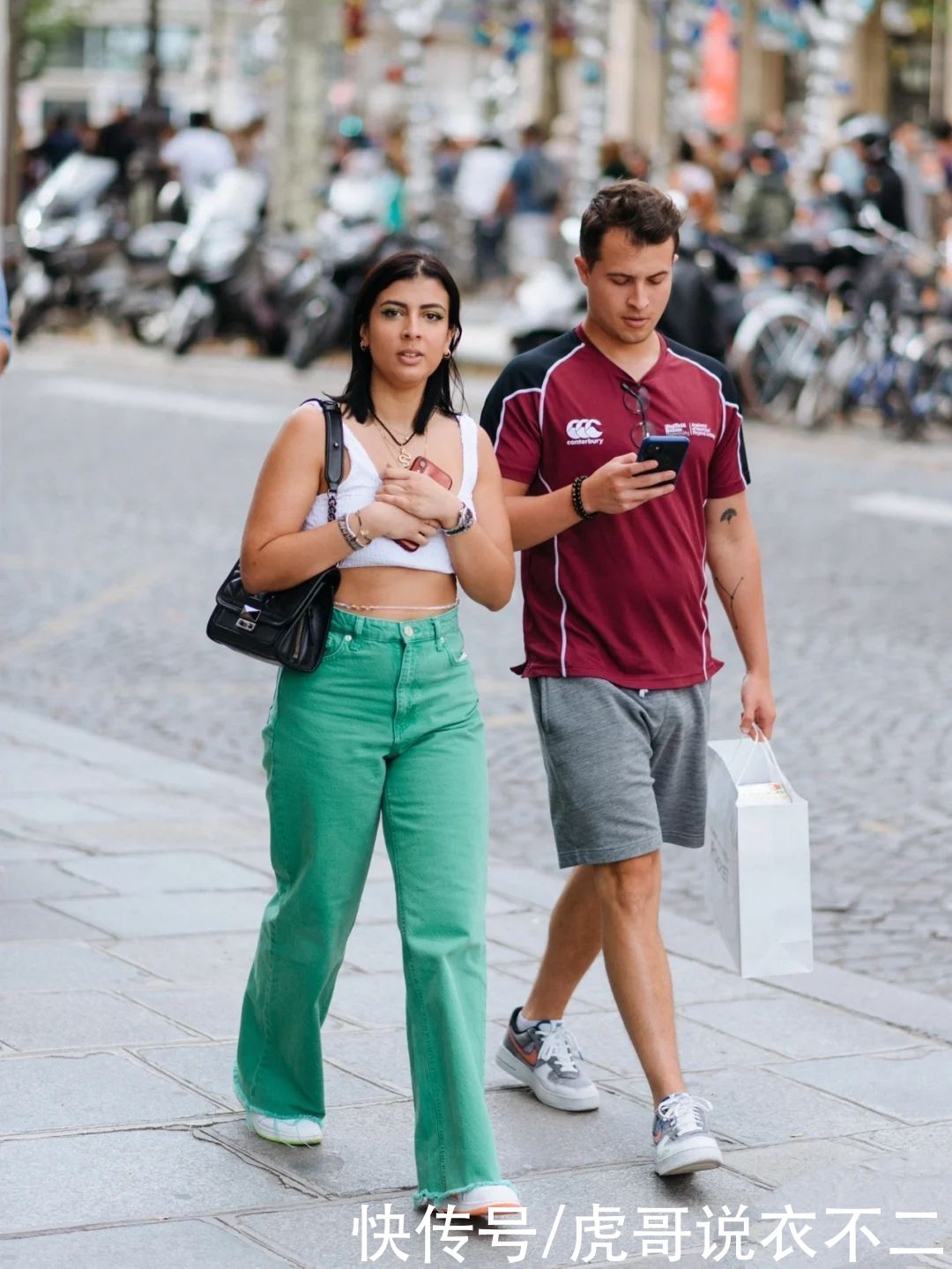 高腰裤|时尚与身材无关，巴黎微胖腿粗素人的出街装，没有筷子腿也出彩