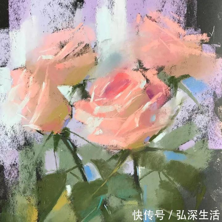 作画#太疯狂了！原来用粉笔画画，也可以这么美，简单几招教你，美到邻居羡慕嫉妒