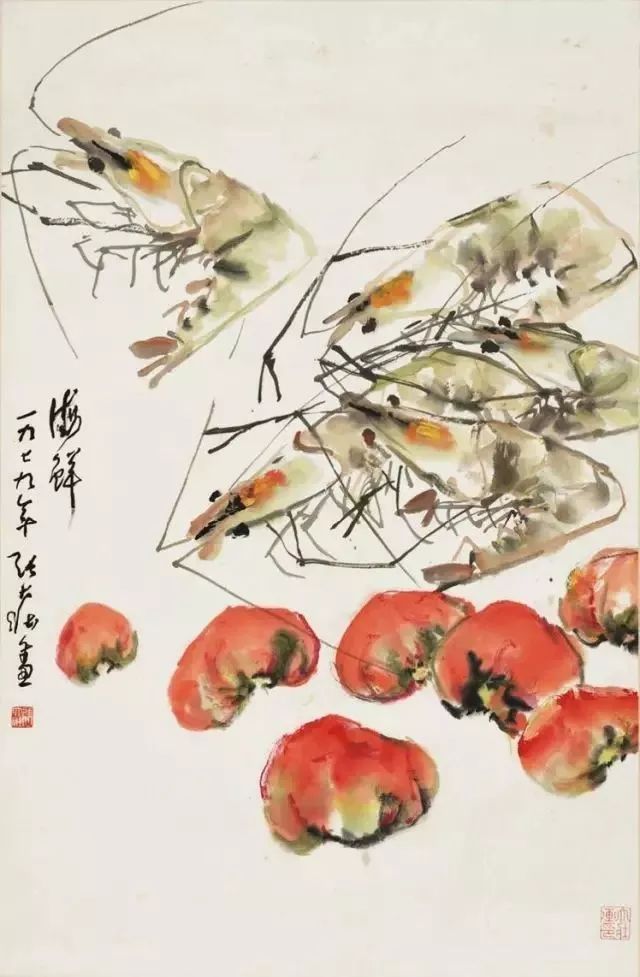 华新罗&张大壮：人淡如菊，以“没骨法”画虾，自创一格