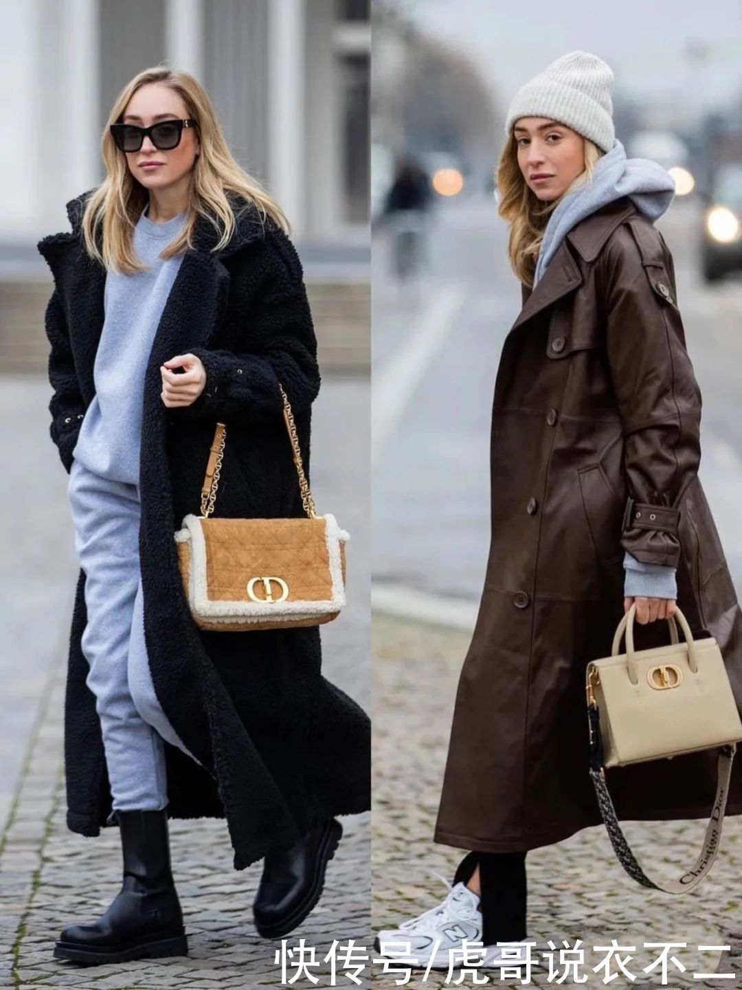 穿大衣别总搭毛衣了，卫衣才是“神仙搭档”，时髦休闲关键不挑人