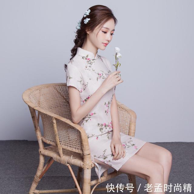 旗袍|改良短款旗袍,一颦一笑,倾国倾城,穿出中国风气质