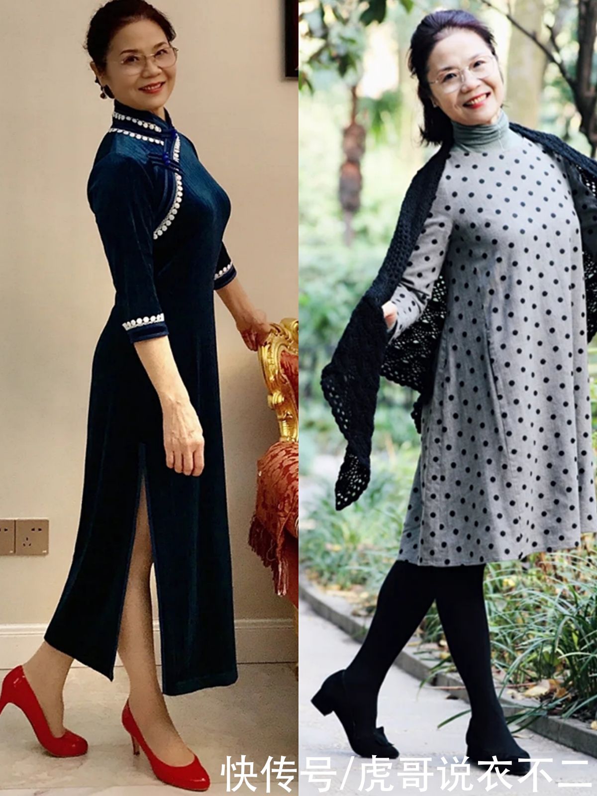 彩色系|这才是60岁普通人的早秋穿衣典范，体面而优雅，气质远胜同龄人