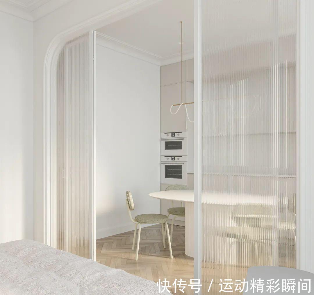 玄关|37㎡奶油系单身公寓,极简却很有质感,堪称小户型设计教科书!
