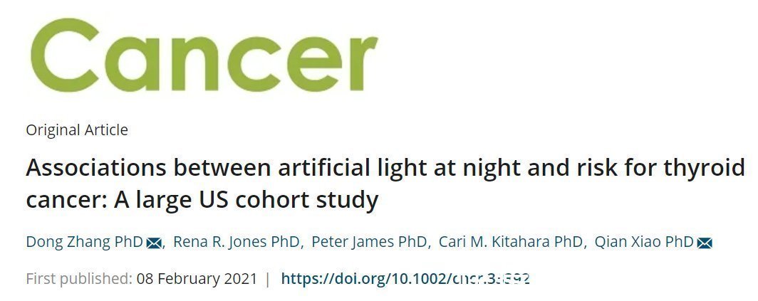 乳腺癌|夜间灯光不但会使甲状腺癌风险增加55％，还会让人胖十斤？