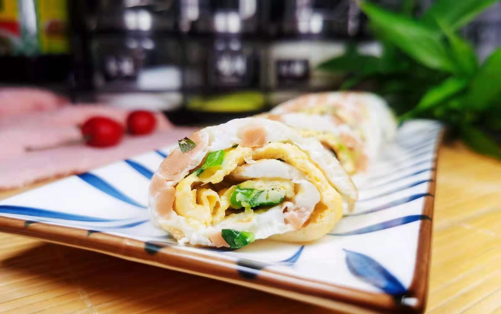 早餐|鸡蛋卷早餐，10分钟上桌，营养丰富又顶饱，精神饱满一整天