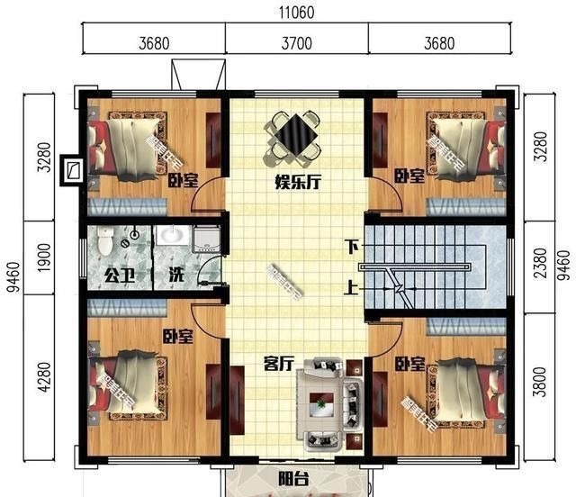 别墅|两栋面宽11米多的新中式别墅,黄+棕为主色调,满满时尚感