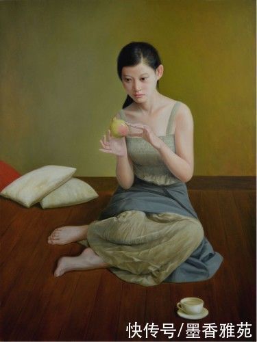 雅致|青年艺术家聂义武人体油画中的少女，有着古典雅致的纯美气息