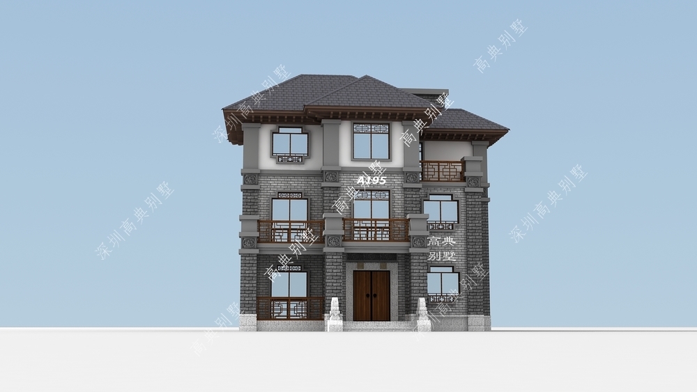 别墅|新中式风格的别墅,造型典雅漂亮,气派又耐看。