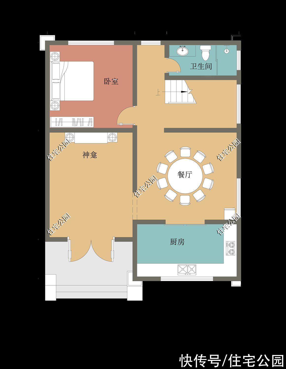 休闲室|占地只要100多平,农村盖房选这10套,又美观又省钱