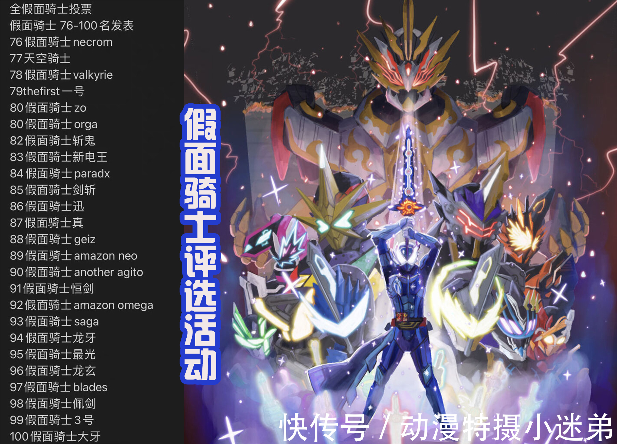 圣刃|全假面骑士投票排名活动中,圣刃剧组皮套不被认可,五位剑士垫底