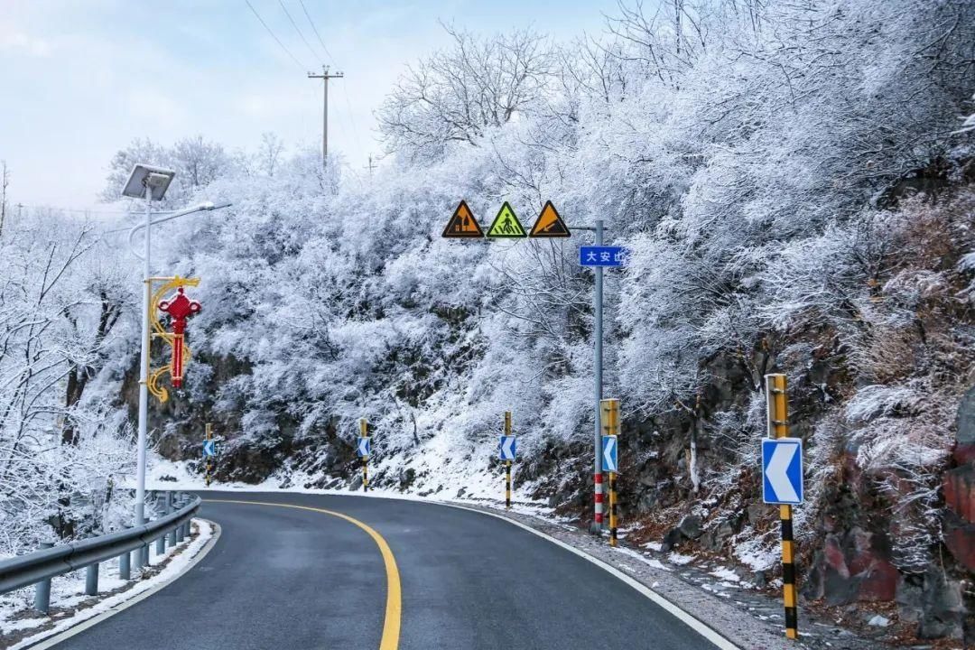 【大美房山】赏！大安山春雪水墨画