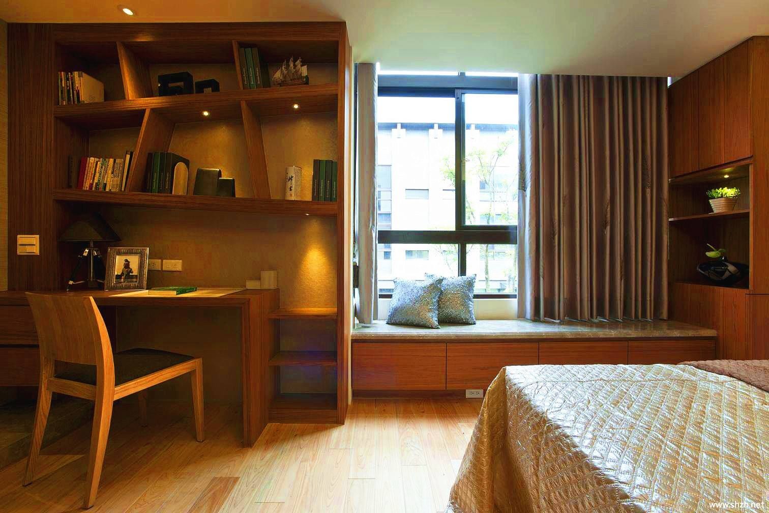 卧室|没有独立书房?在卧室里摆个书桌,一样可以工作和学习