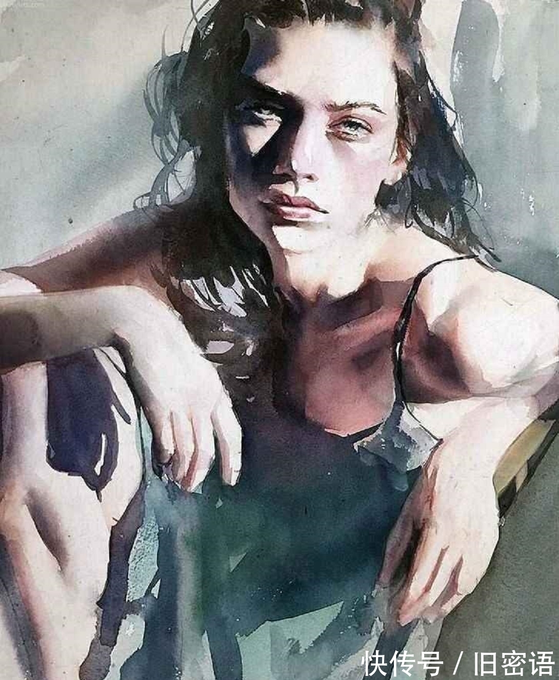 人体肖像画#婀娜妩媚,水色交融——贝卡里令人赞叹不已的人体肖像画