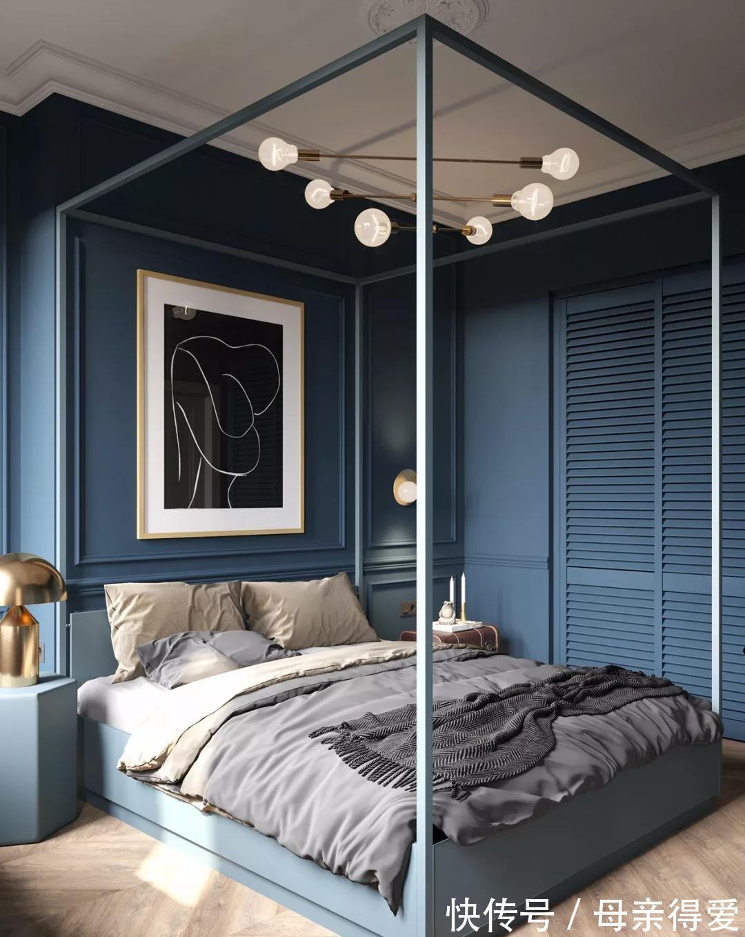 卧室床|她家64㎡小户型,居然住出了汤臣一品的高级感,现代轻奢风太惊艳