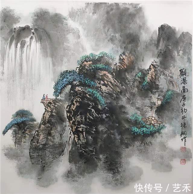 山水画#潋华清辉 墨色成画——著名山水画家徐祥作品赏析