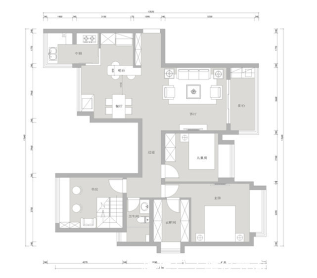 休闲|110平港式设计,居然把主人房设计为开放式的空间