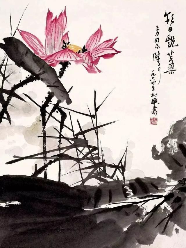齐白石!他画荷花墨色简练,简单几笔足够学一辈子,专家却表示不服气?