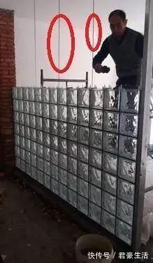 玻璃|头一次见用玻璃砖砌隔断,没想到这么好看,师傅说小户型用这最好