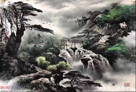 赏析|淡妆浓抹总相宜—得张大千指点的彩墨山水画家张国民作品赏析