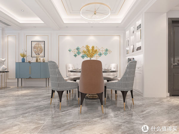 轻奢风|162㎡美式轻奢风装修设计，温馨感十足，还很前卫，客厅感觉很惊艳