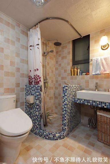 干湿|新房装修,小户型的卫生间别做玻璃淋浴房,这样设计更美观实用