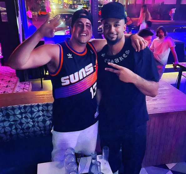 suns|有丶东西，太阳Suns in 4老哥和贾马尔-默里今日赛后合影