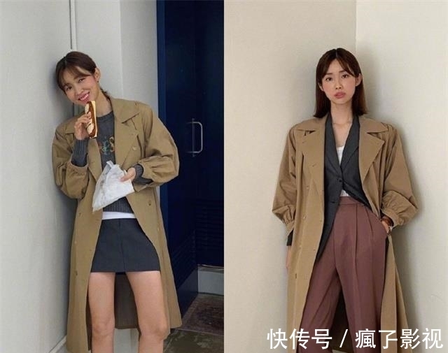 小姐姐|今秋风衣的挑选法则是：“过膝不过踝”，洋气显高，小个子也适合