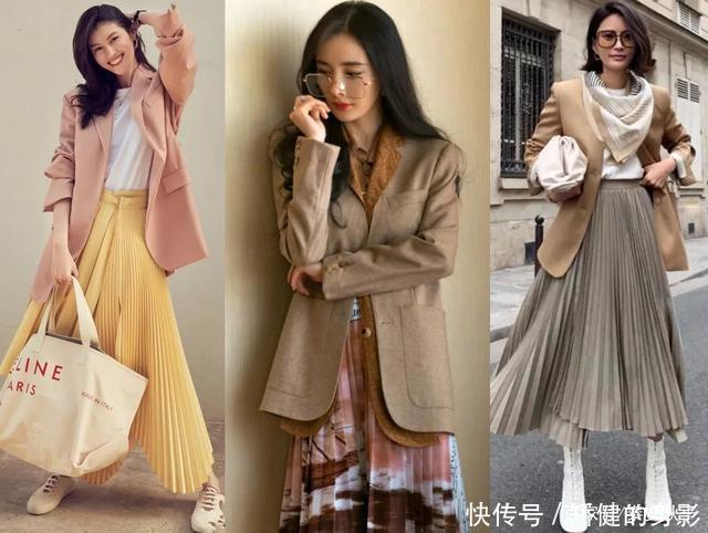简约、气质的“外套+裙子”穿搭百搭又显瘦，时尚感满分！