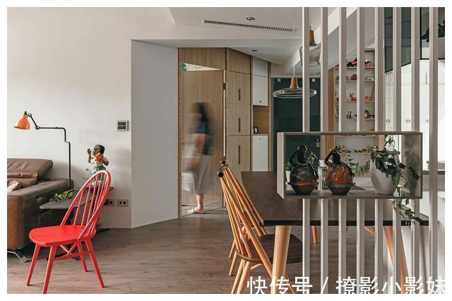 玄关|幸福退休生活！100㎡两人居，巧用45度斜角，打造开阔舒适的小家！