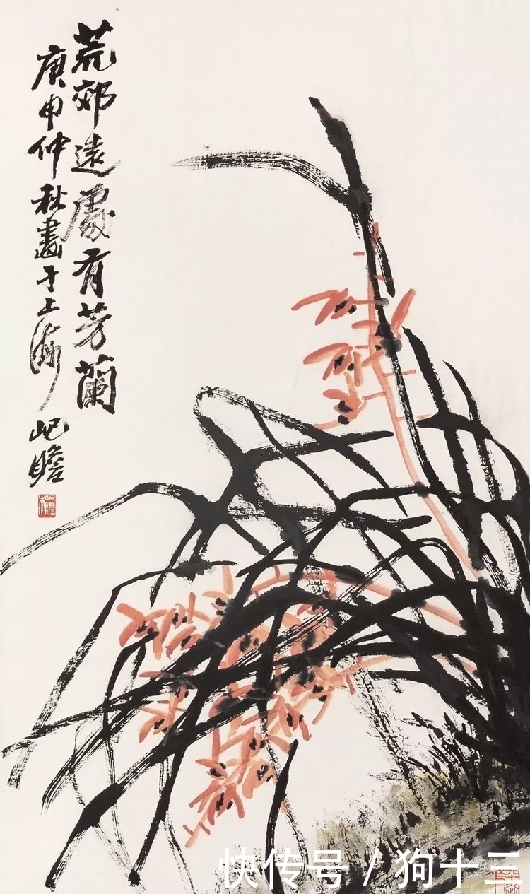老画家!有一种画,叫苍劲!105岁老画家朱屺瞻的大写意花鸟画